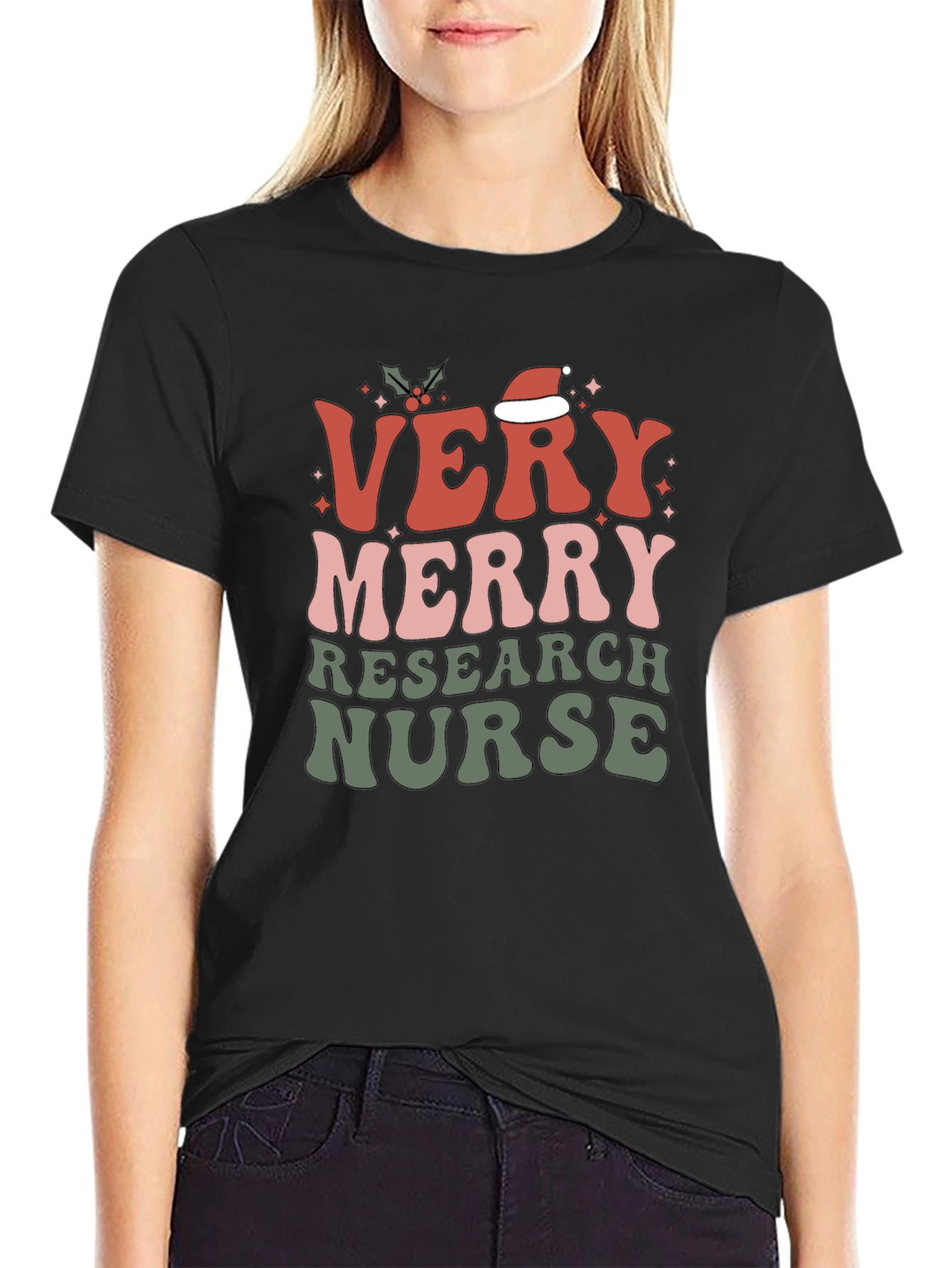 Very Merry Research Nurse Christmas T-Shirt