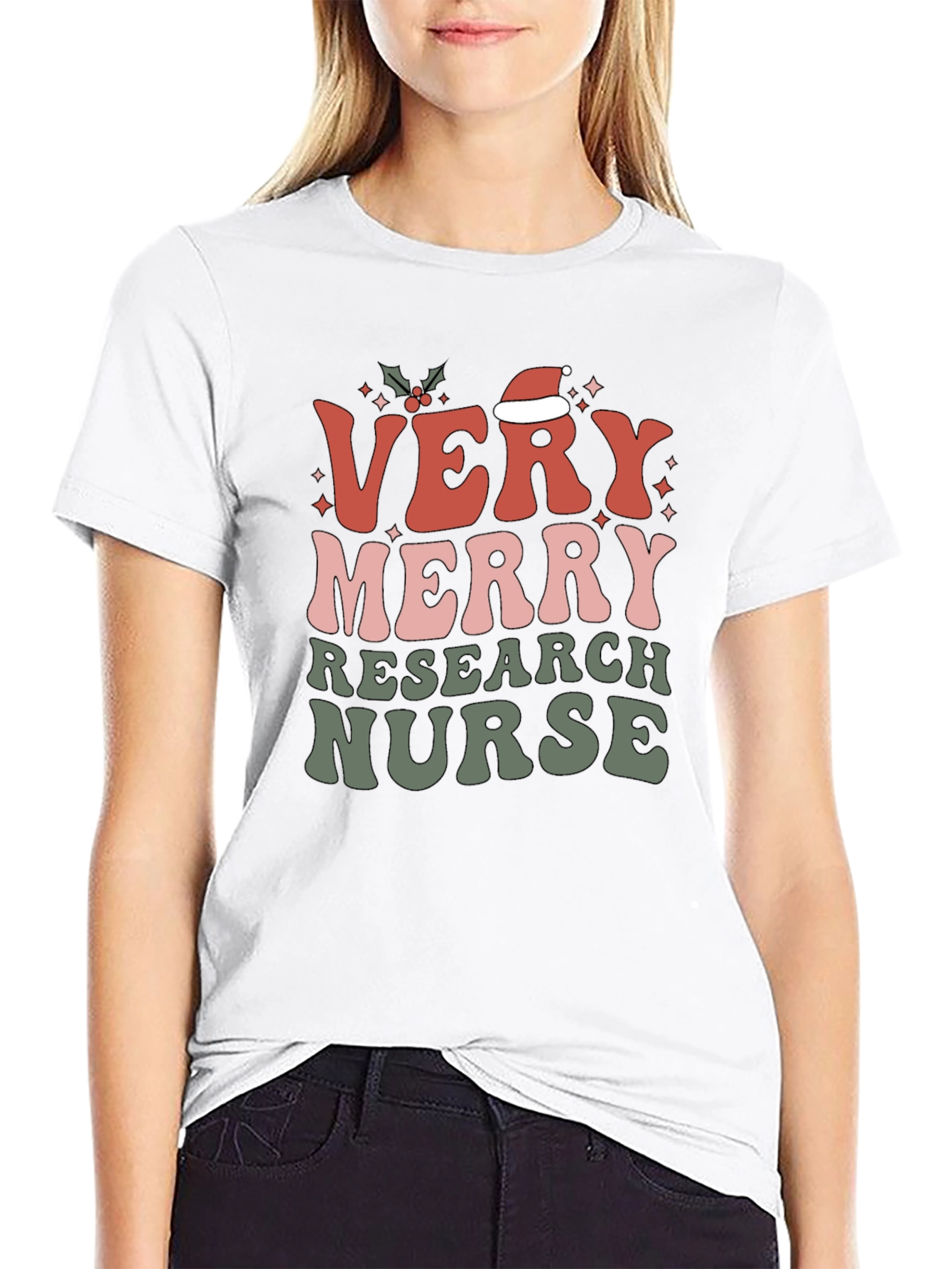Very Merry Research Nurse Christmas T-Shirt