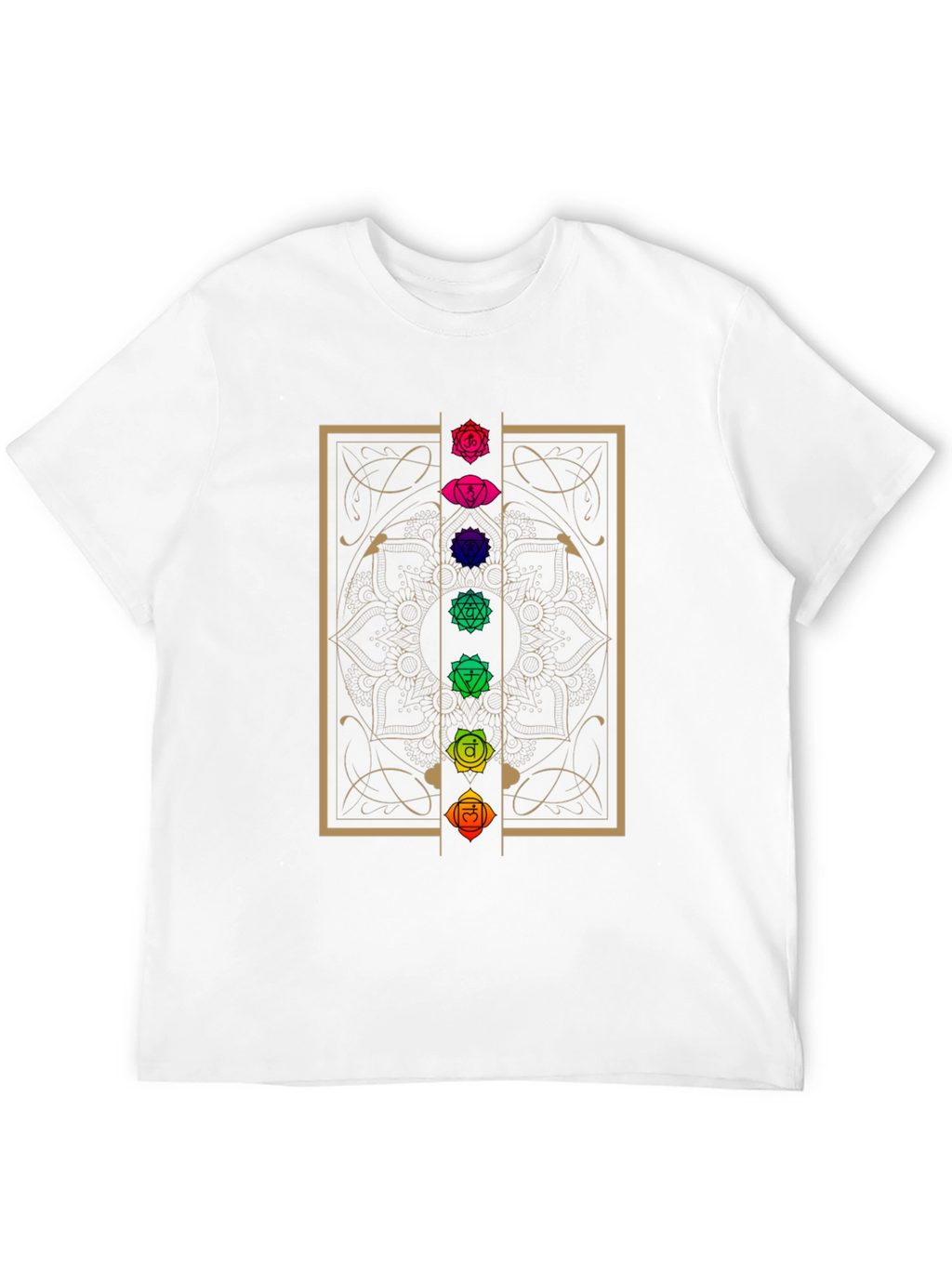 Chakra Mandala Graphic T-Shirt - Black
