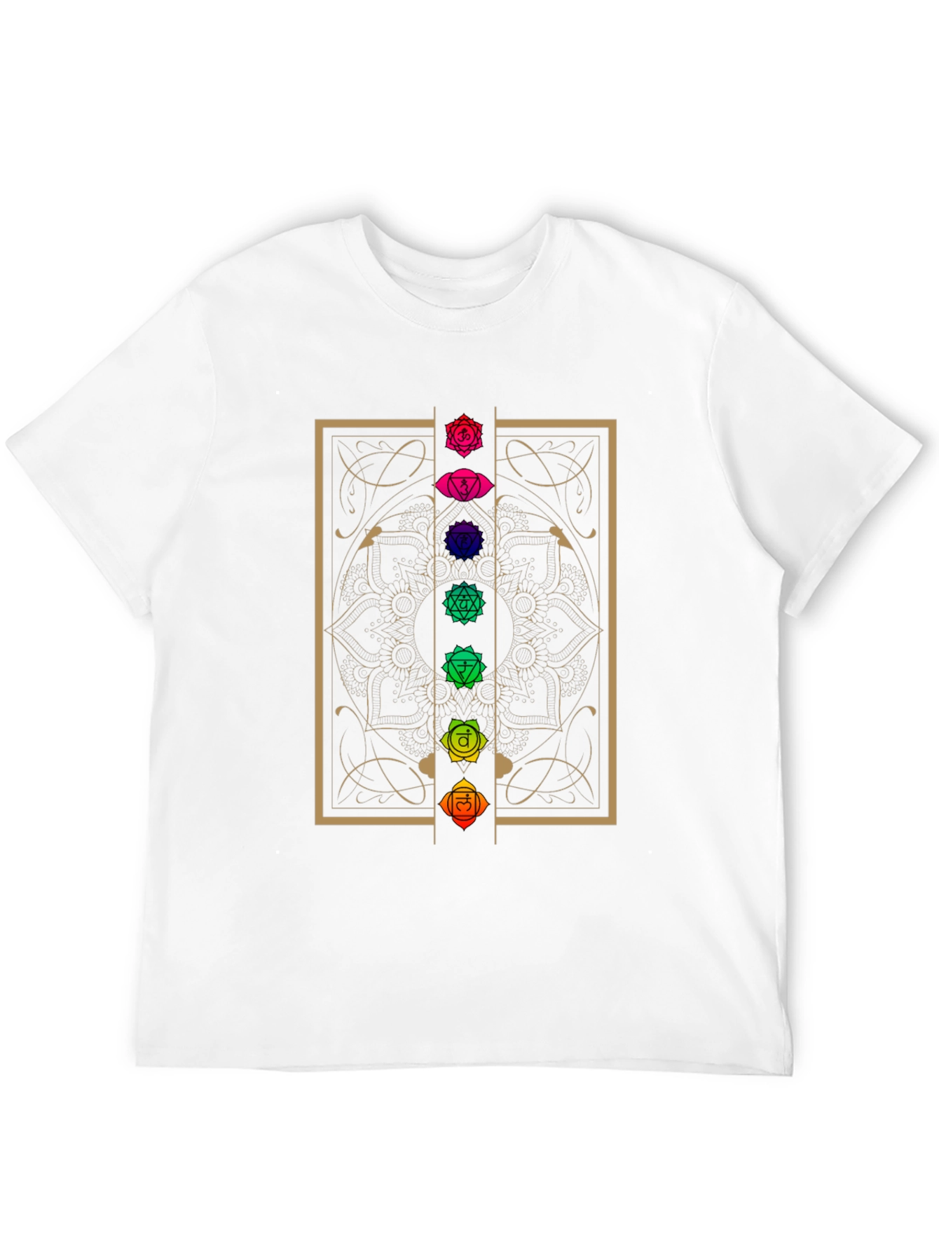 Chakra Mandala Graphic T-Shirt - Black