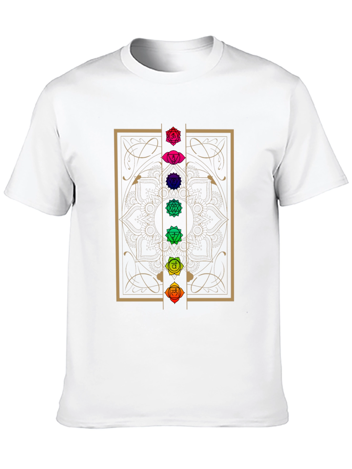 Chakra Mandala Graphic T-Shirt - Black