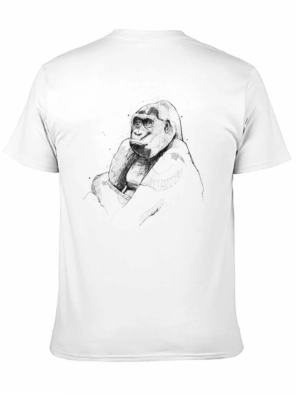 Black T-Shirt with Sketchy Graphic