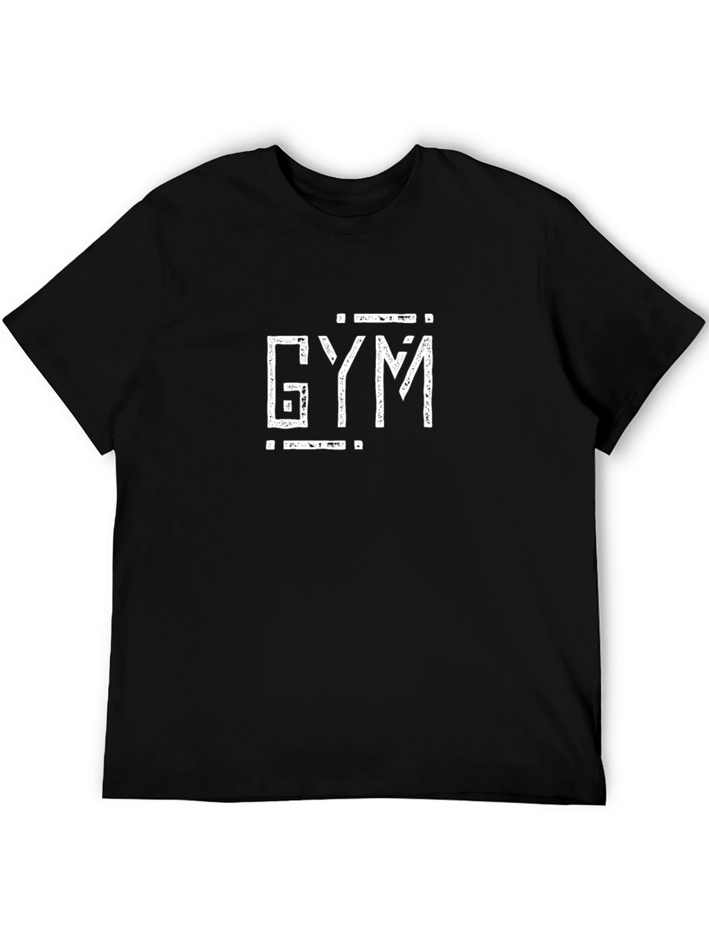 GYM Graphic Print Mens T-Shirt - Black