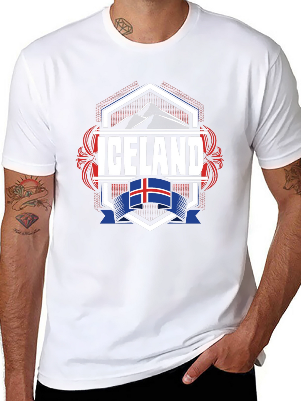 Iceland Flag Souvenir T-Shirt