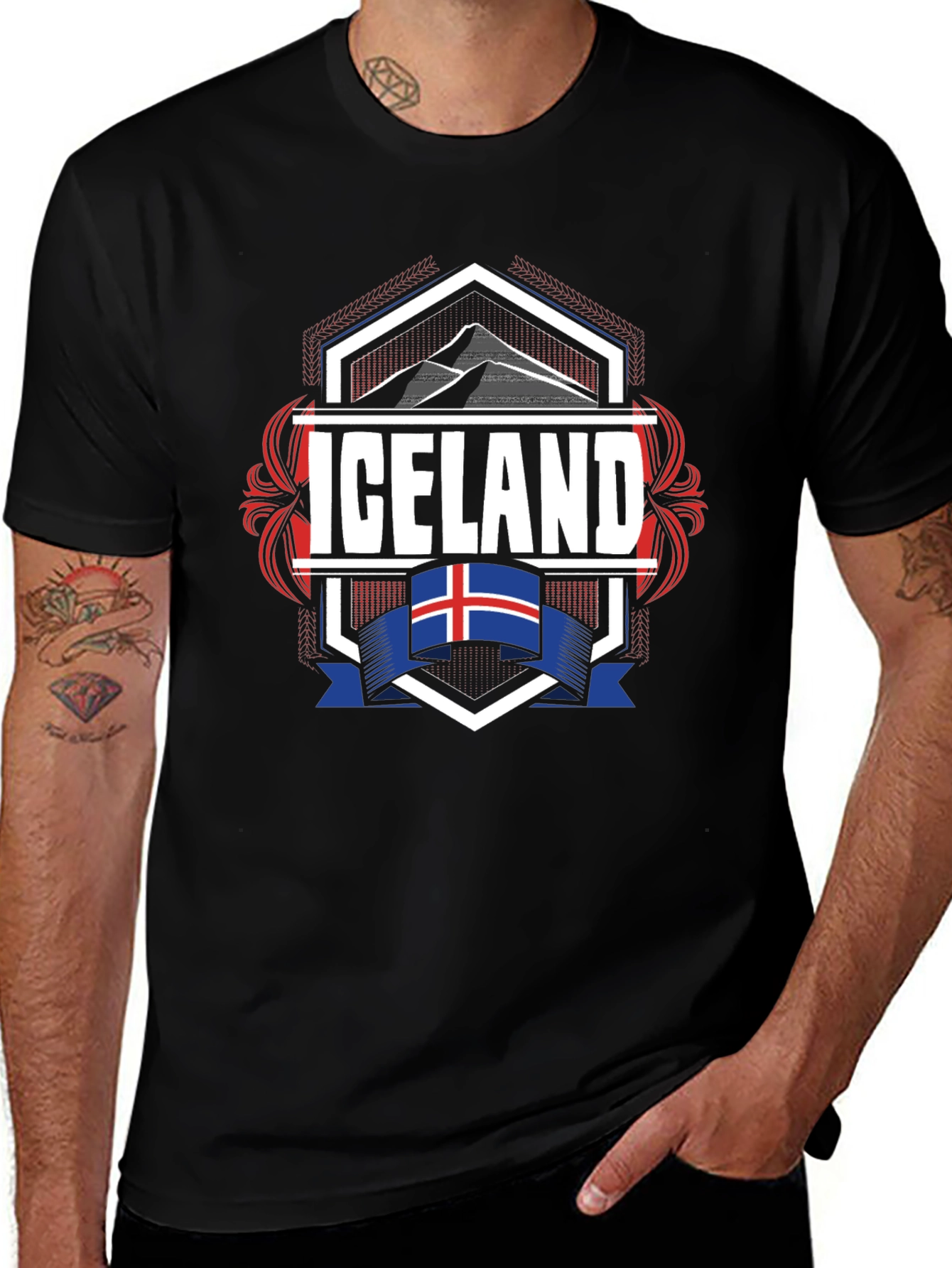Iceland Flag Souvenir T-Shirt