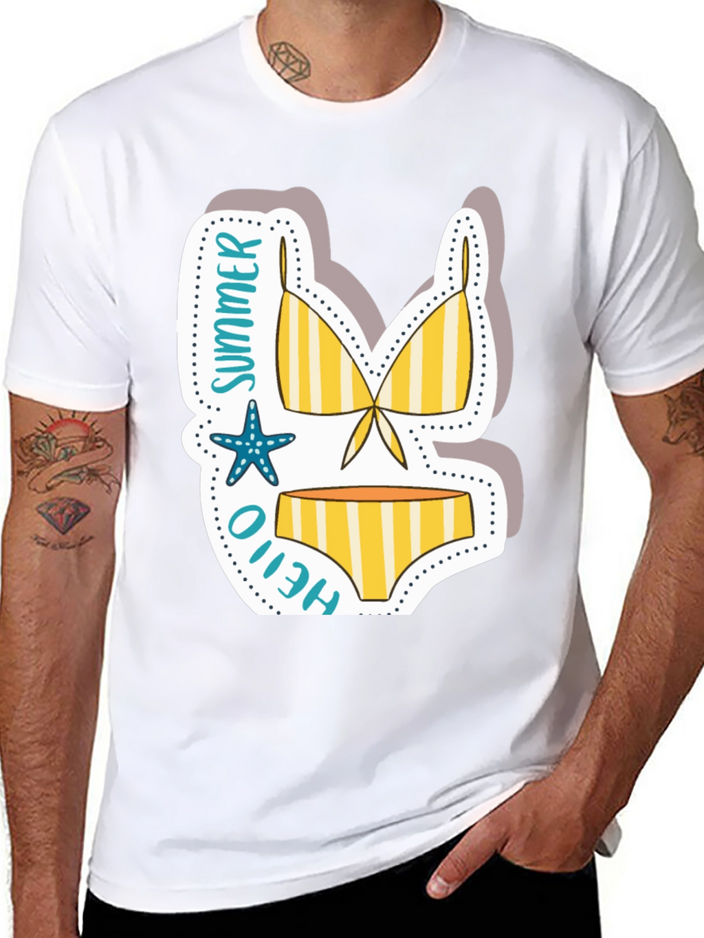 Summer Hello Bikini T-Shirt - Vacation Vibes