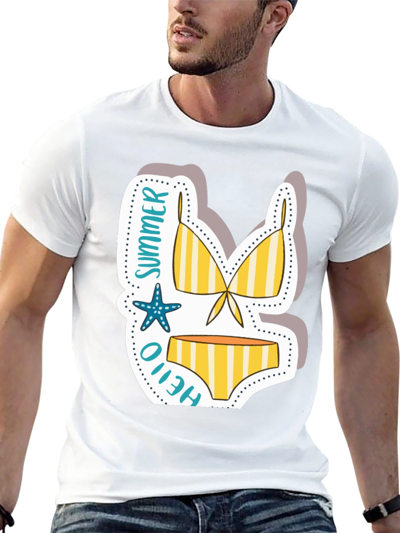 Summer Hello Bikini T-Shirt - Vacation Vibes