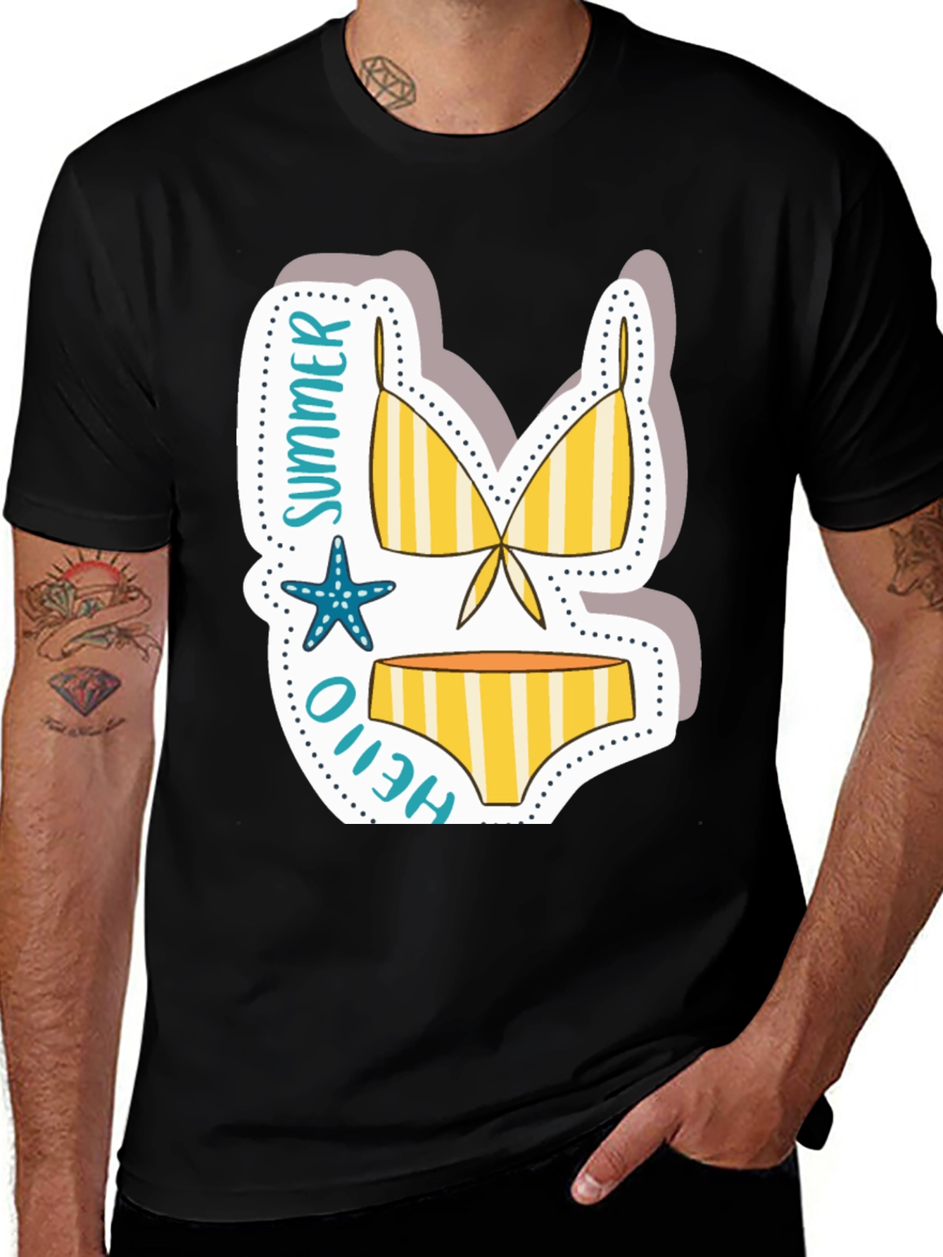 Summer Hello Bikini T-Shirt - Vacation Vibes