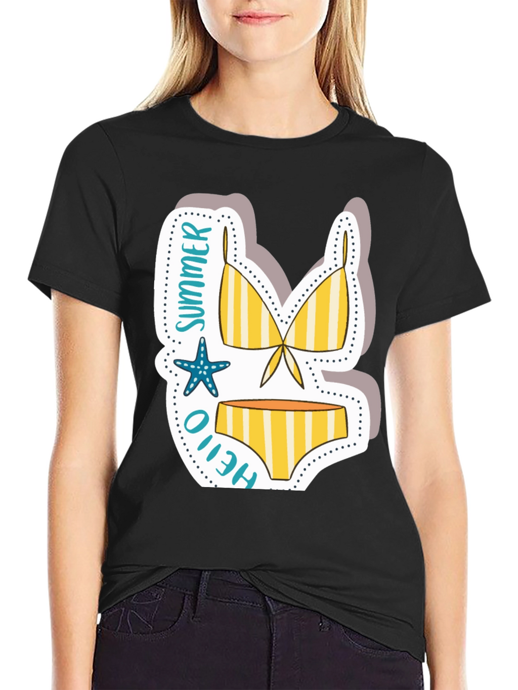 Summer Hello Bikini T-Shirt - Vacation Vibes