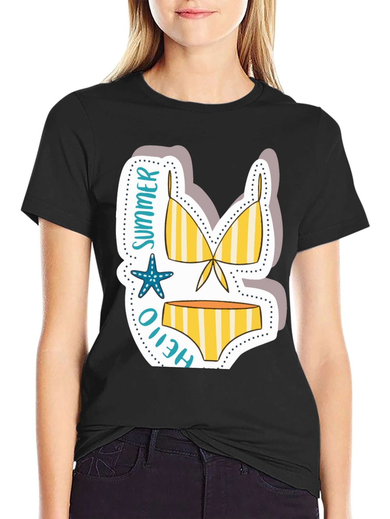 Summer Hello Bikini T-Shirt - Vacation Vibes