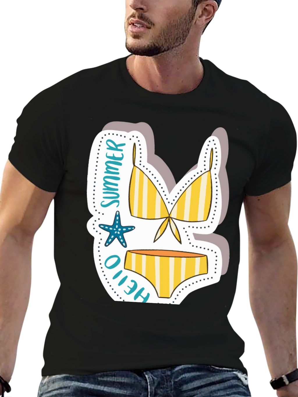 Summer Hello Bikini T-Shirt - Vacation Vibes