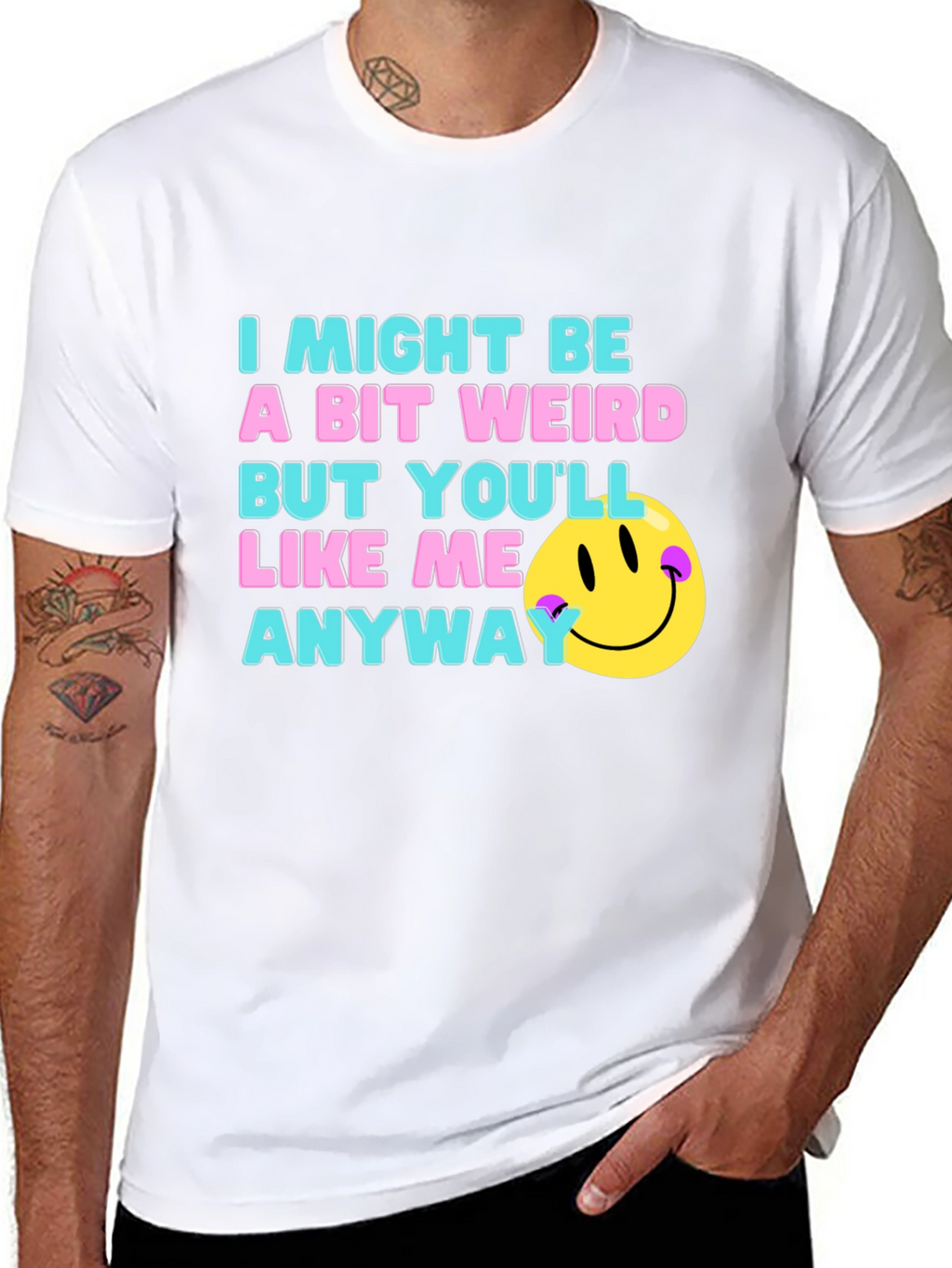 Funny Weird Smiley Face T-Shirt