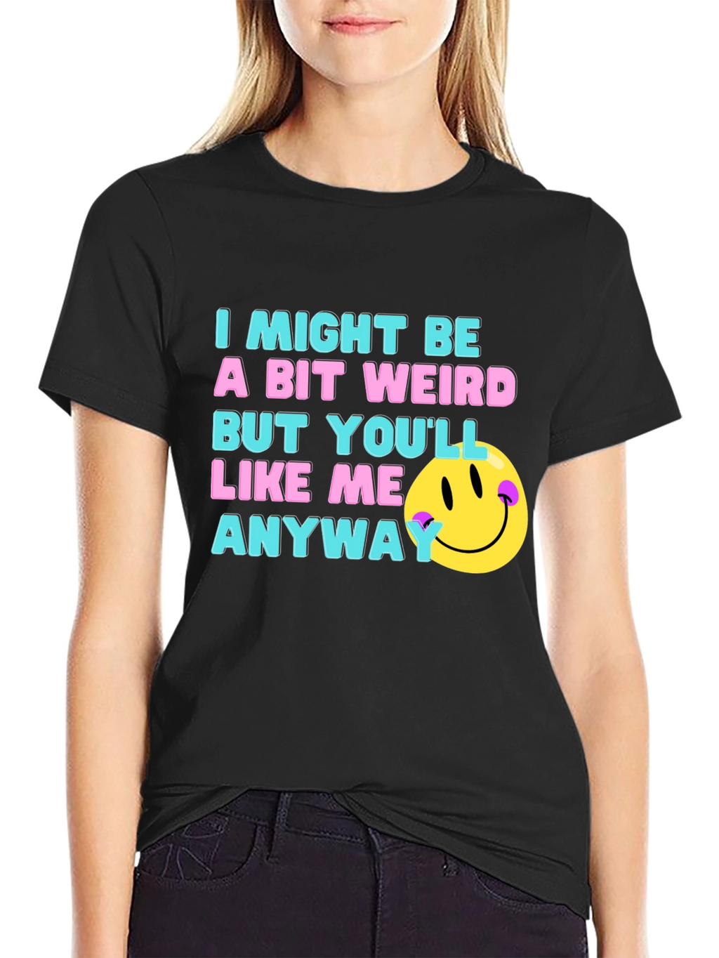 Funny Weird Smiley Face T-Shirt