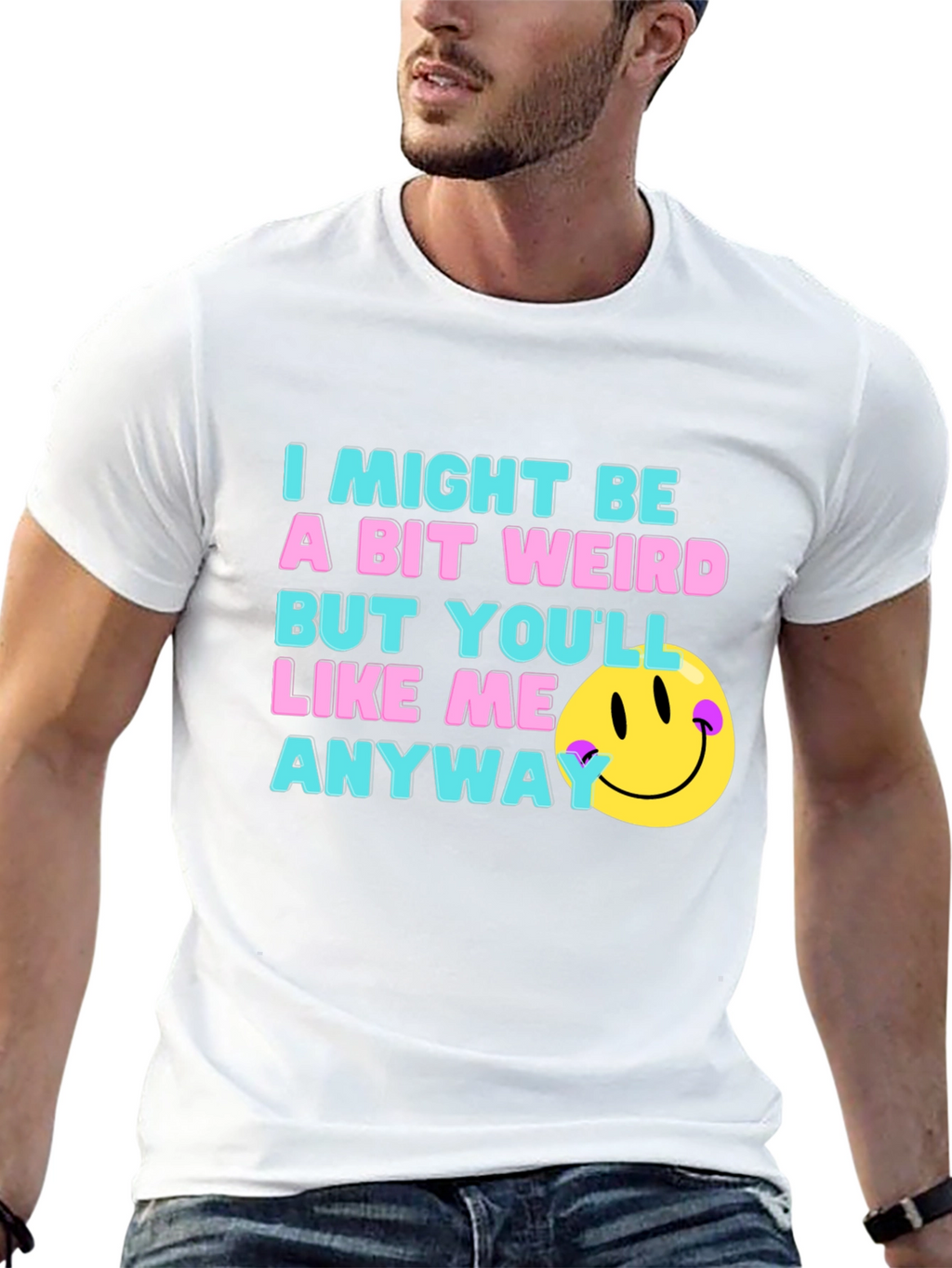 Funny Weird Smiley Face T-Shirt