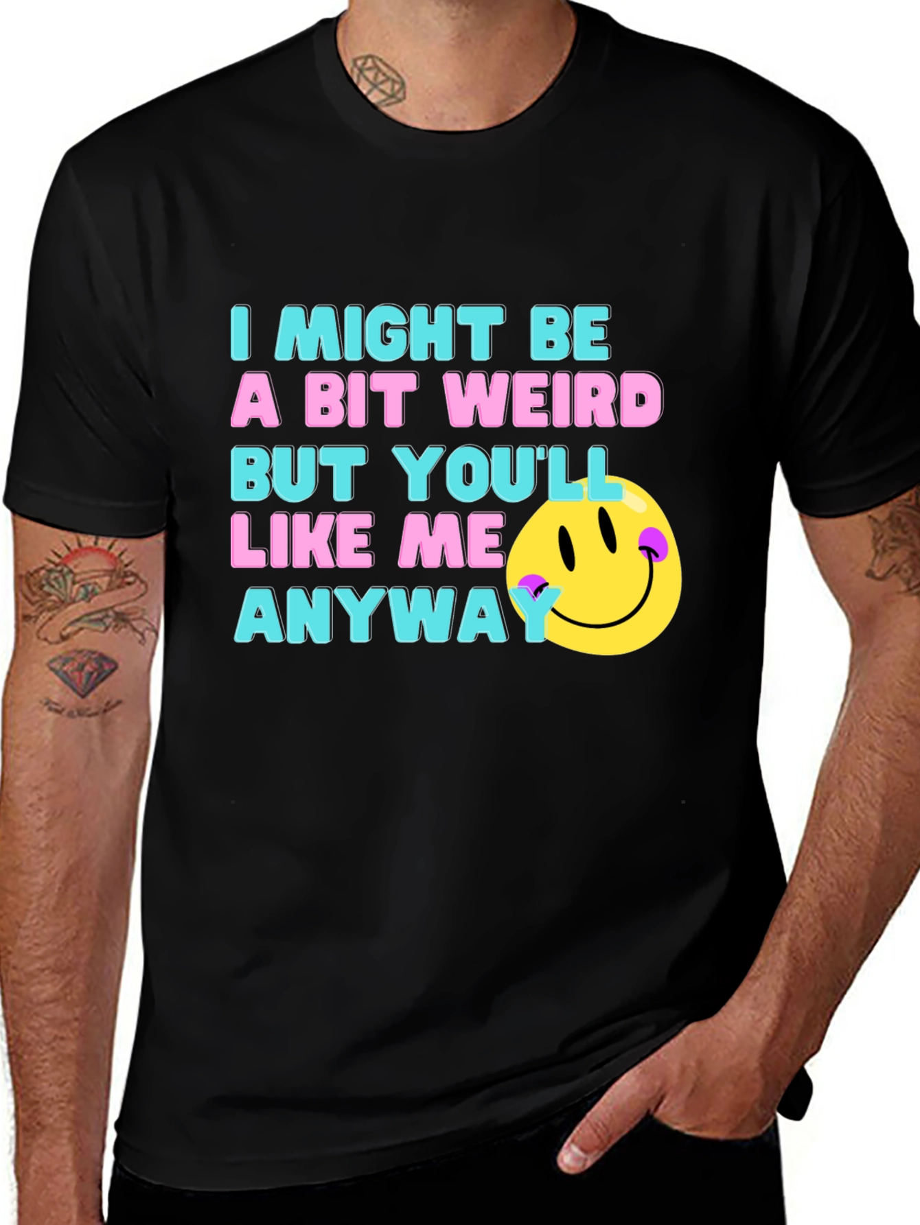 Funny Weird Smiley Face T-Shirt