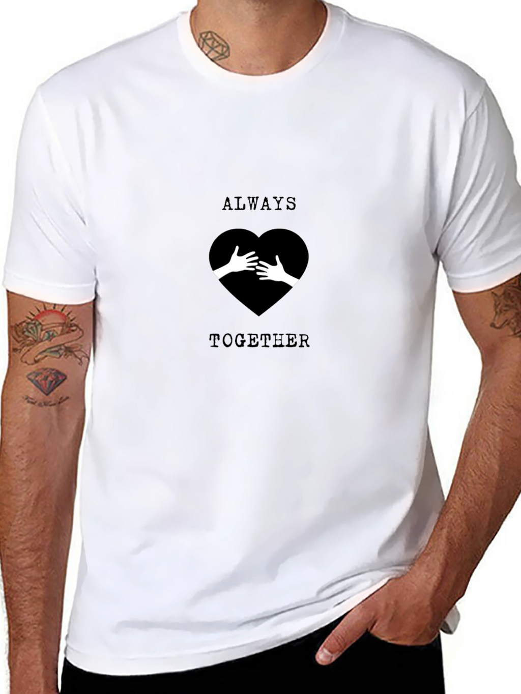 Always Together Graphic T-Shirt - Black