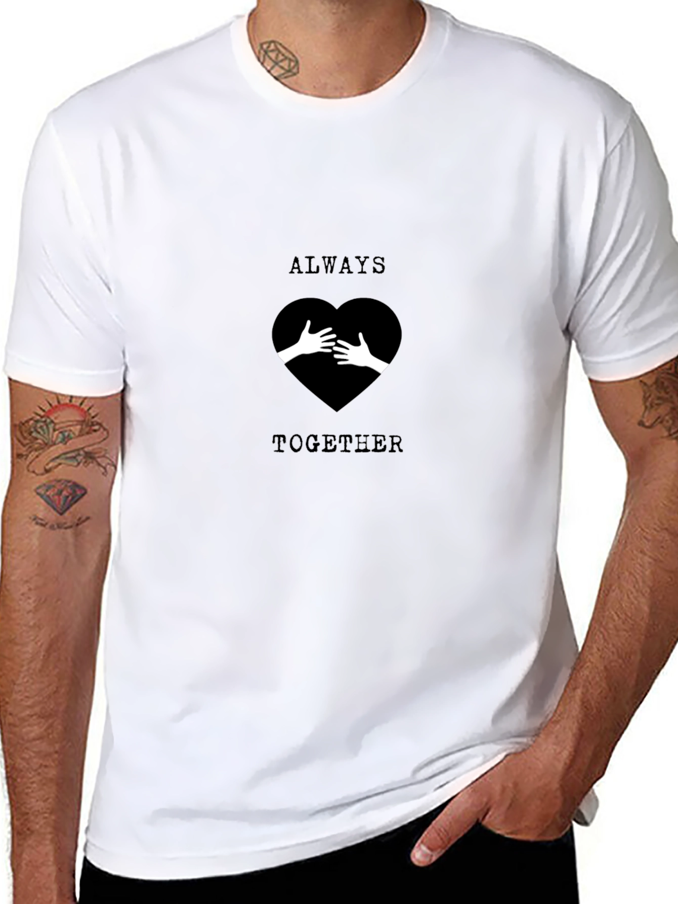 Always Together Graphic T-Shirt - Black