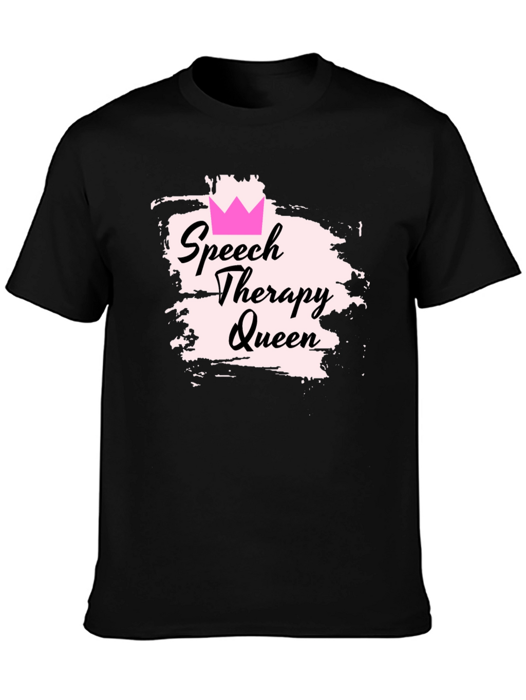 Speech Therapy Queen Black T-Shirt