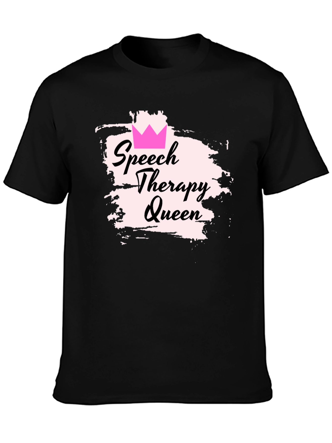 Speech Therapy Queen Black T-Shirt