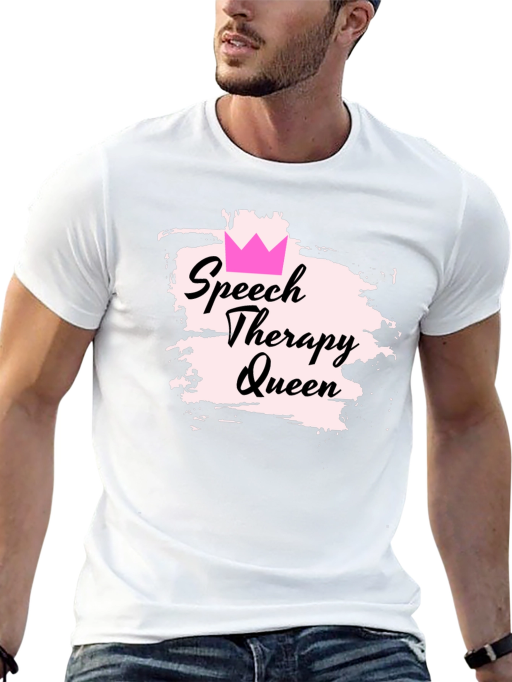 Speech Therapy Queen Black T-Shirt