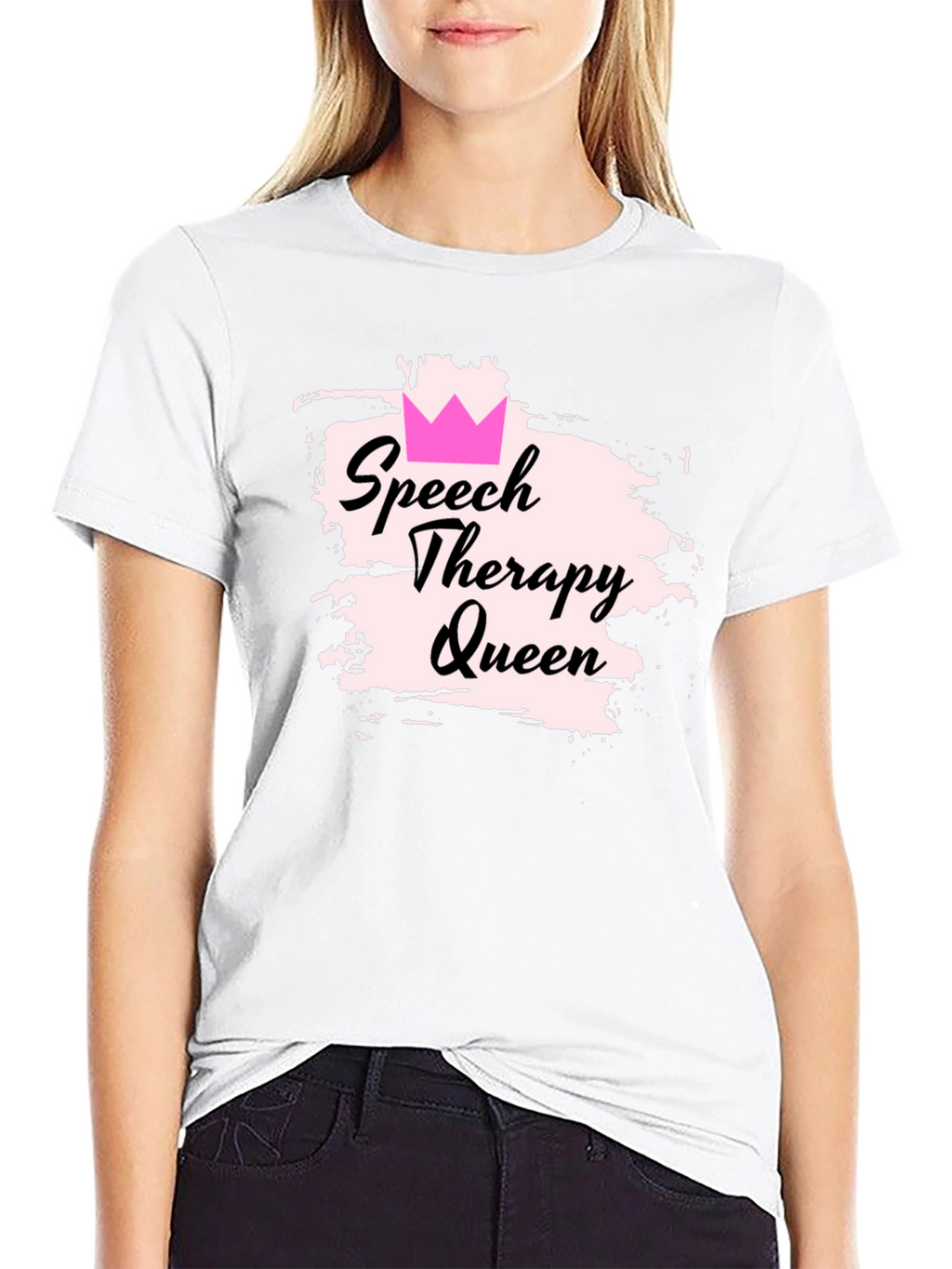 Speech Therapy Queen Black T-Shirt