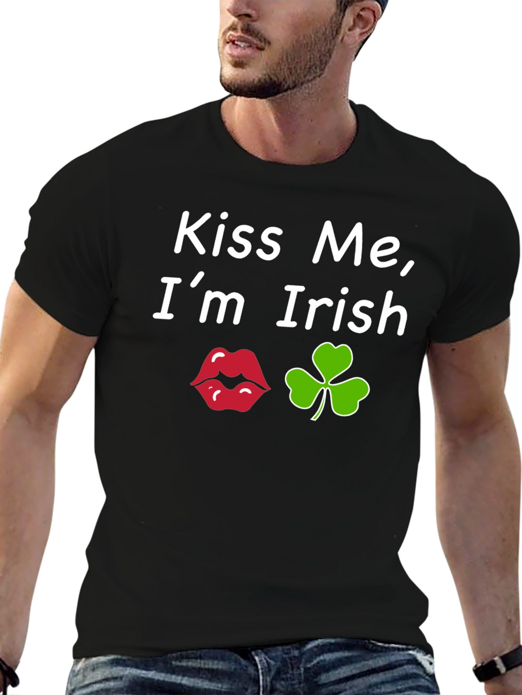 Kiss Me Im Irish Black T-Shirt