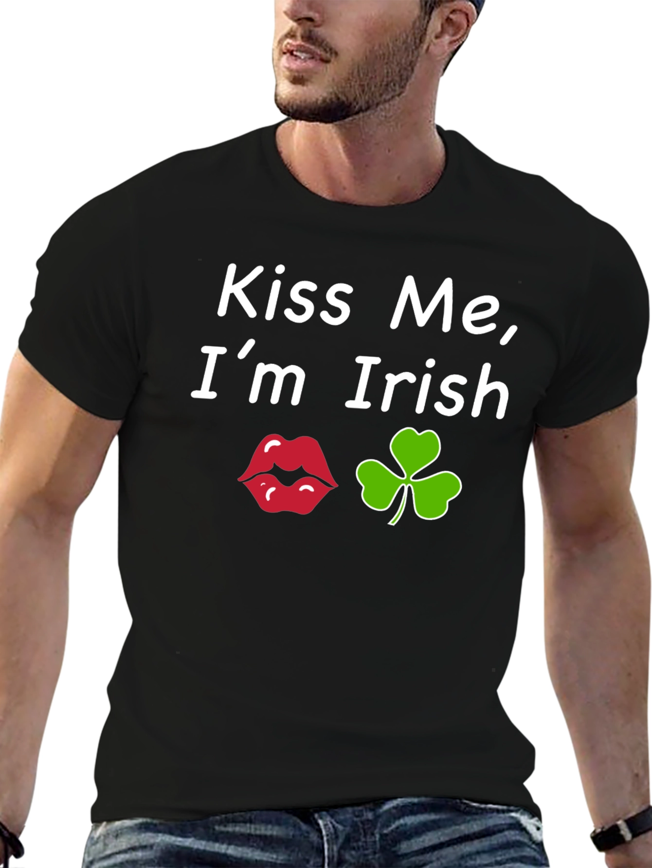 Kiss Me Im Irish Black T-Shirt
