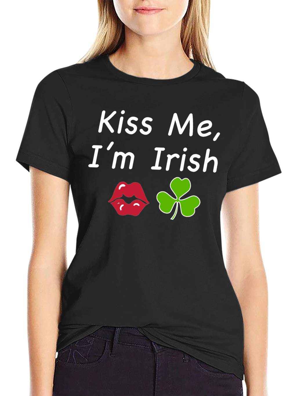 Kiss Me Im Irish Black T-Shirt