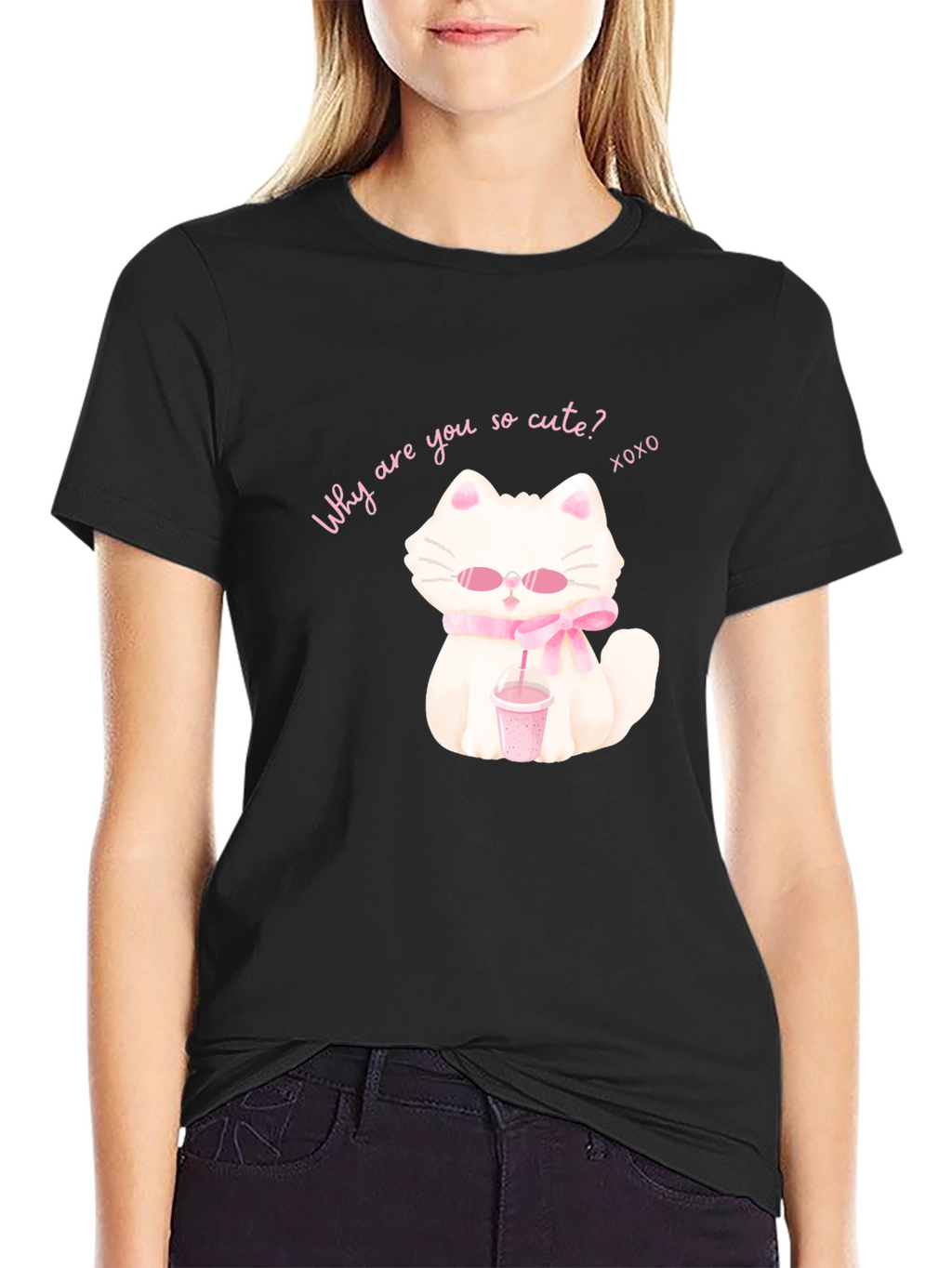 Cute Cartoon Cat T-Shirt