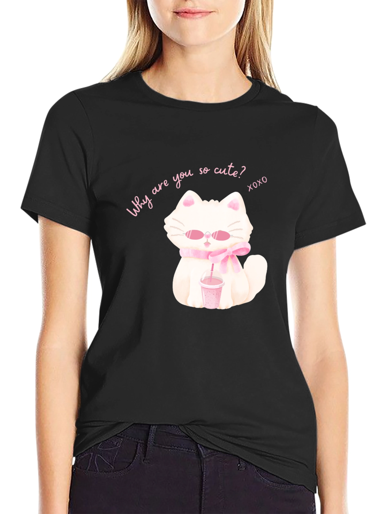 Cute Cartoon Cat T-Shirt