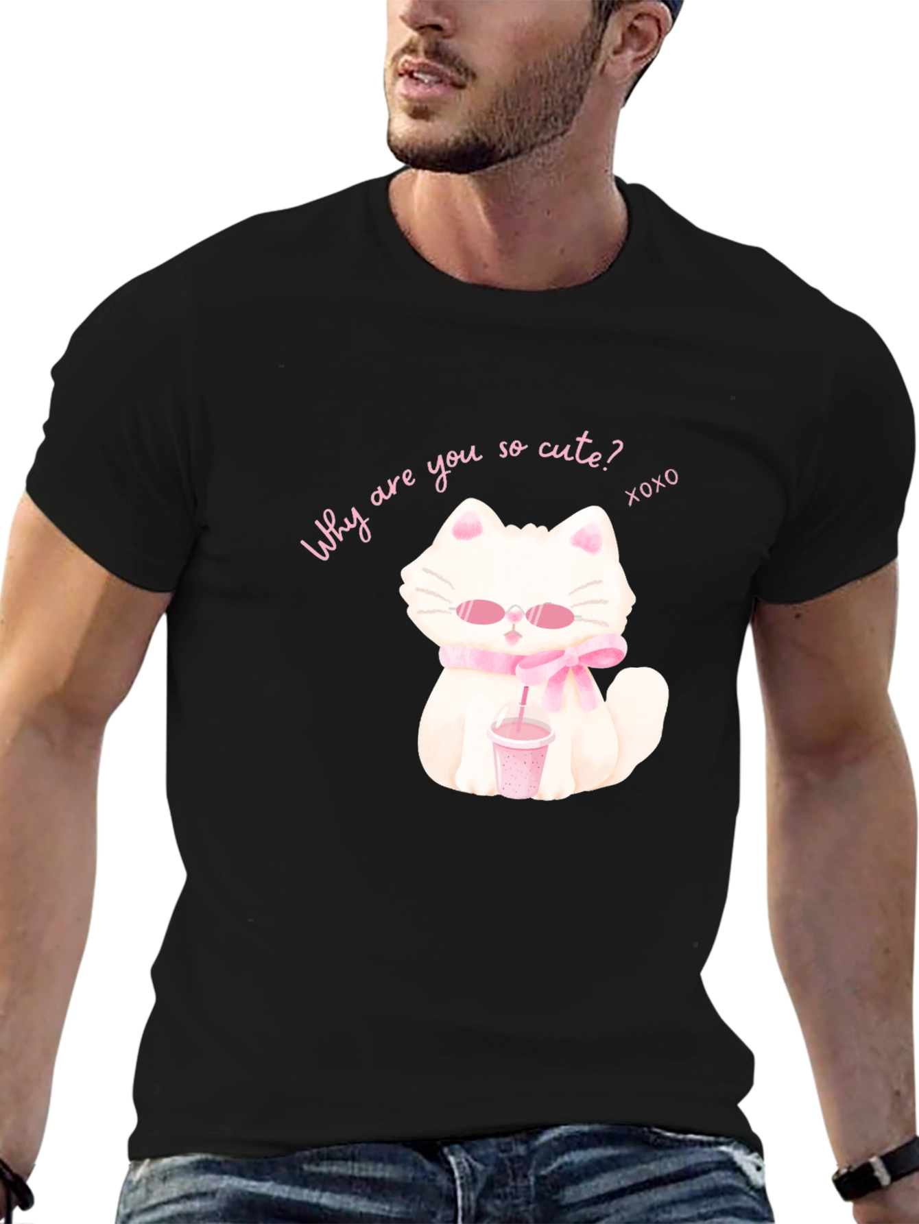 Cute Cartoon Cat T-Shirt