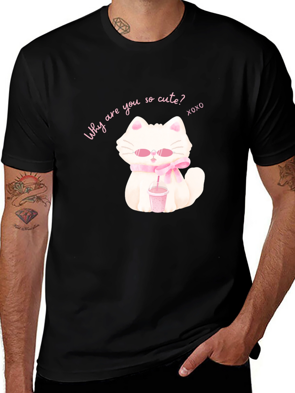 Cute Cartoon Cat T-Shirt