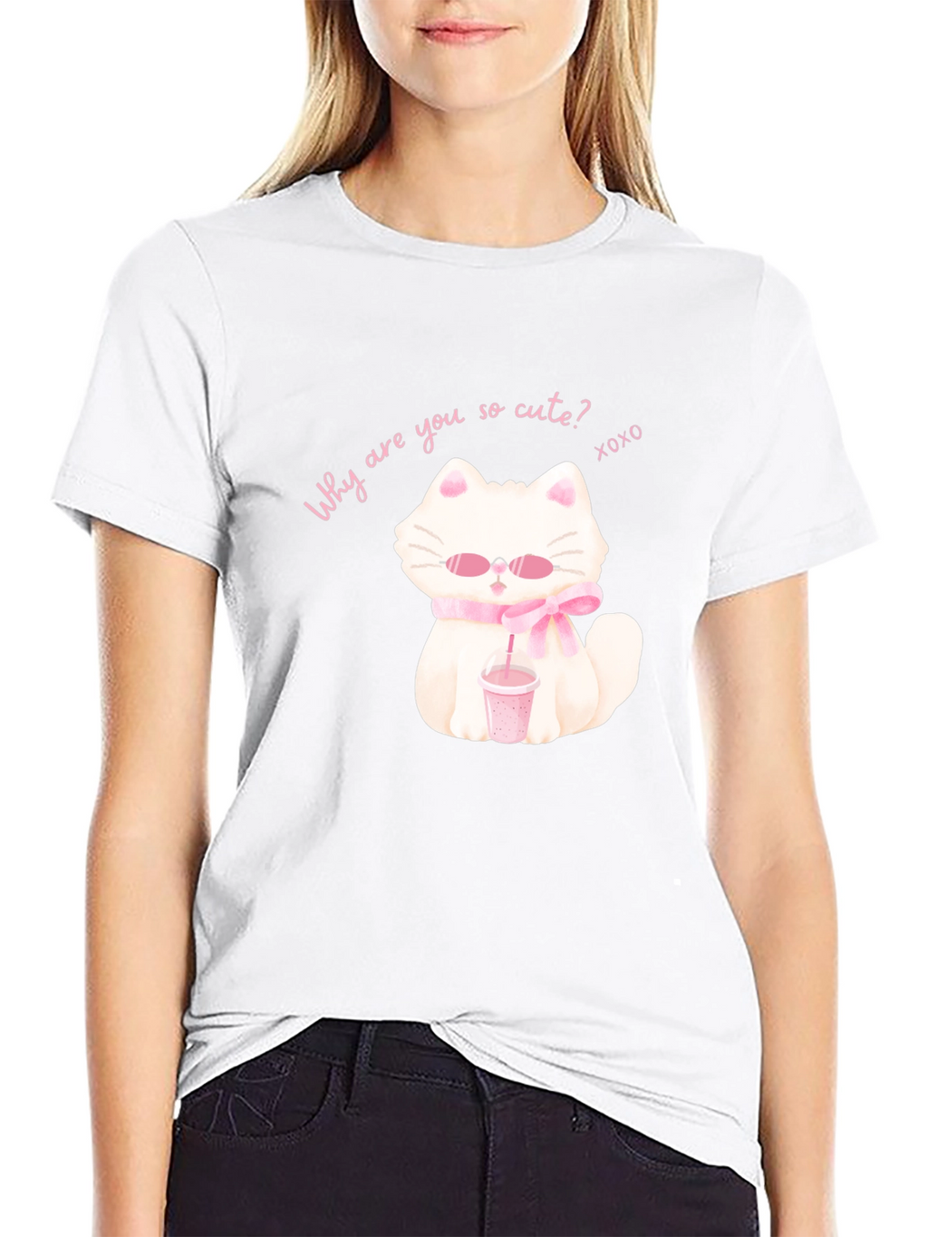 Cute Cartoon Cat T-Shirt