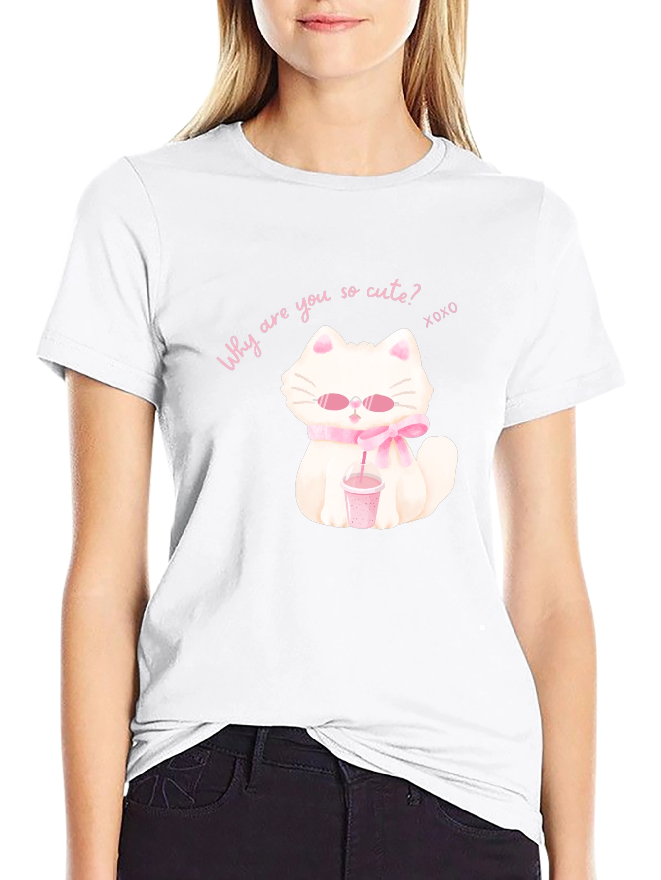 Cute Cartoon Cat T-Shirt