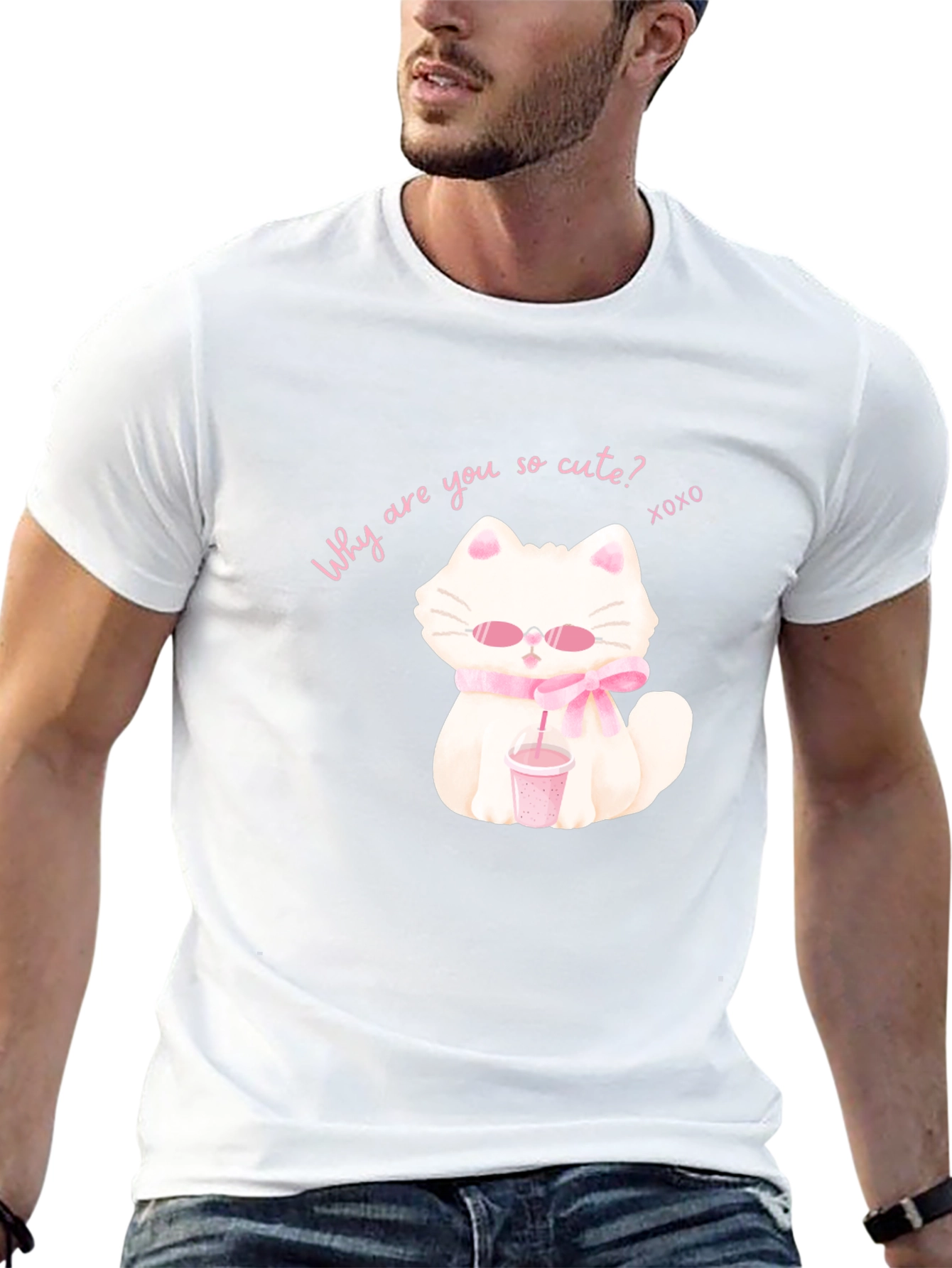 Cute Cartoon Cat T-Shirt