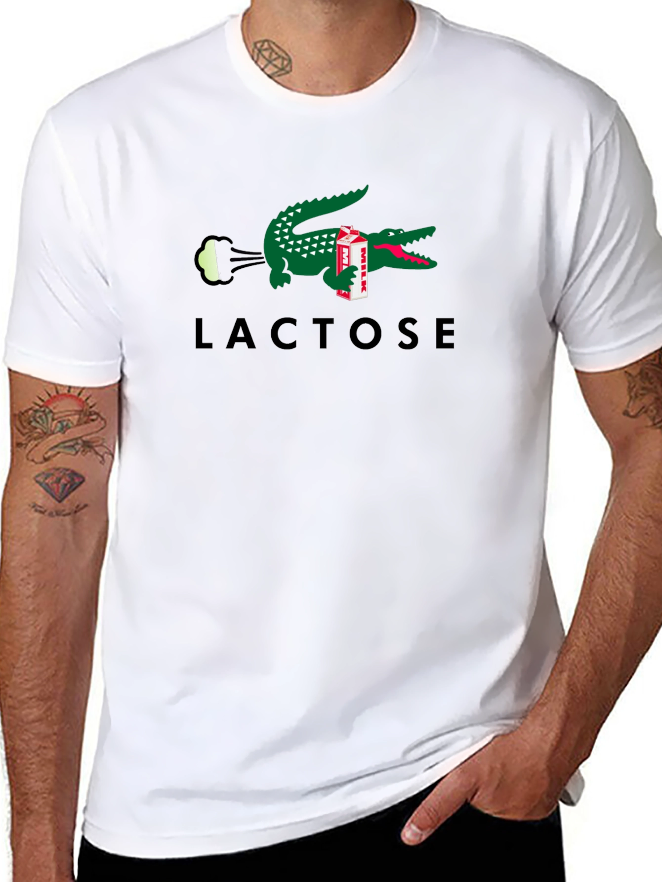 Lacoste Inspired Lactose Funny T-Shirt