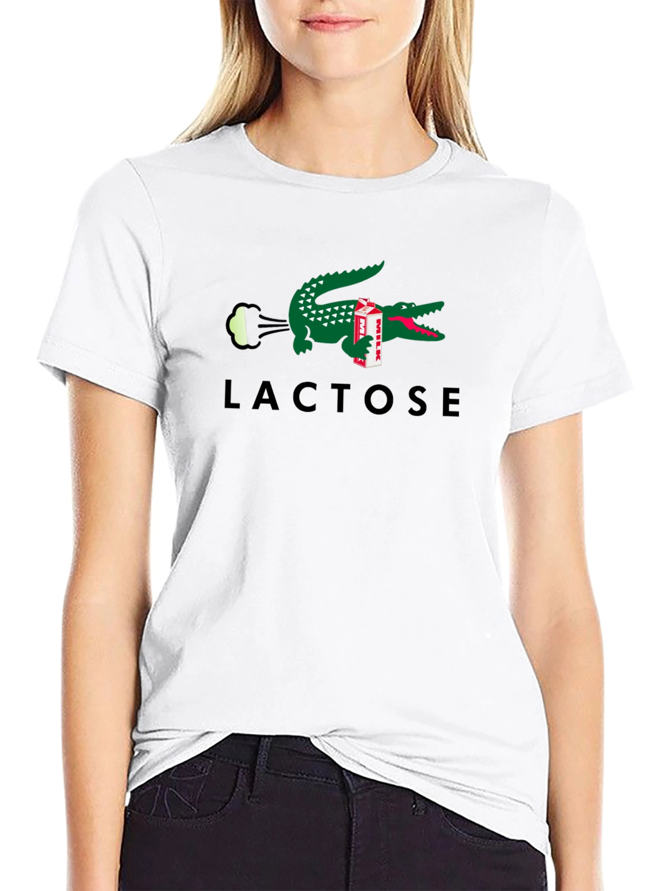 Lacoste Inspired Lactose Funny T-Shirt