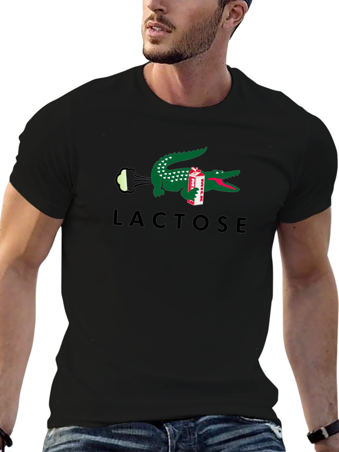 Lacoste Inspired Lactose Funny T-Shirt