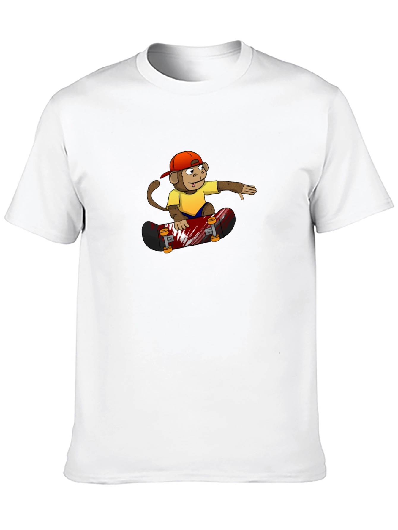 Monkey Skateboarder Black T-Shirt - Cool Graphic Tee