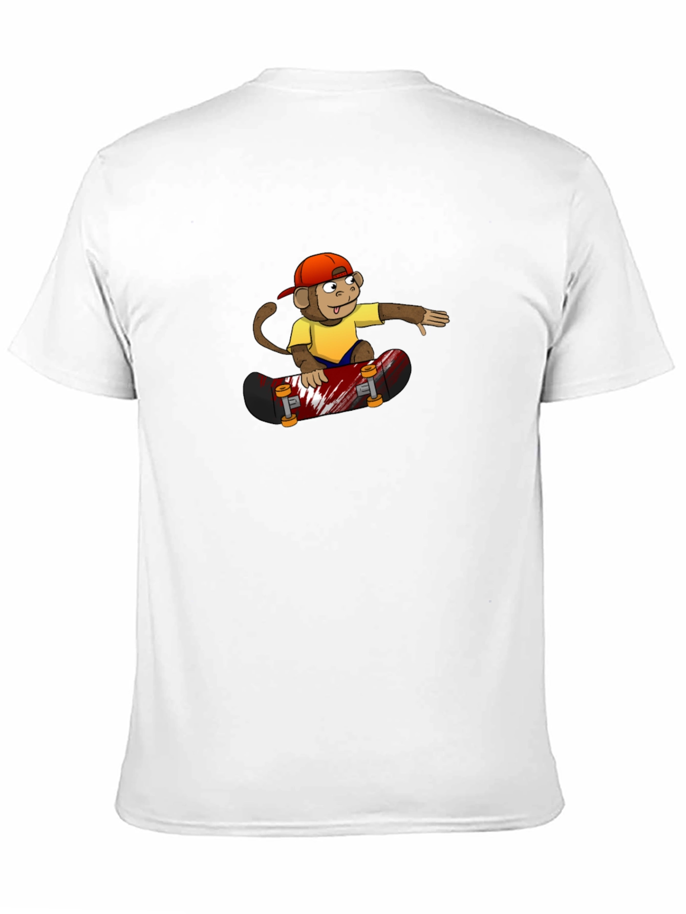 Monkey Skateboarder Black T-Shirt - Cool Graphic Tee