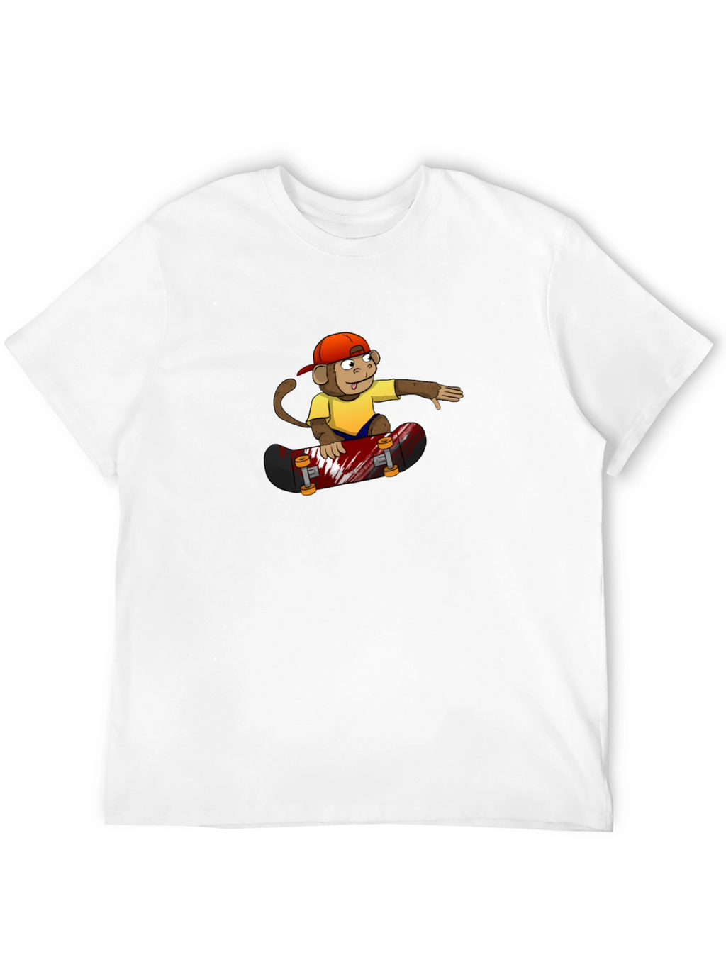 Monkey Skateboarder Black T-Shirt - Cool Graphic Tee