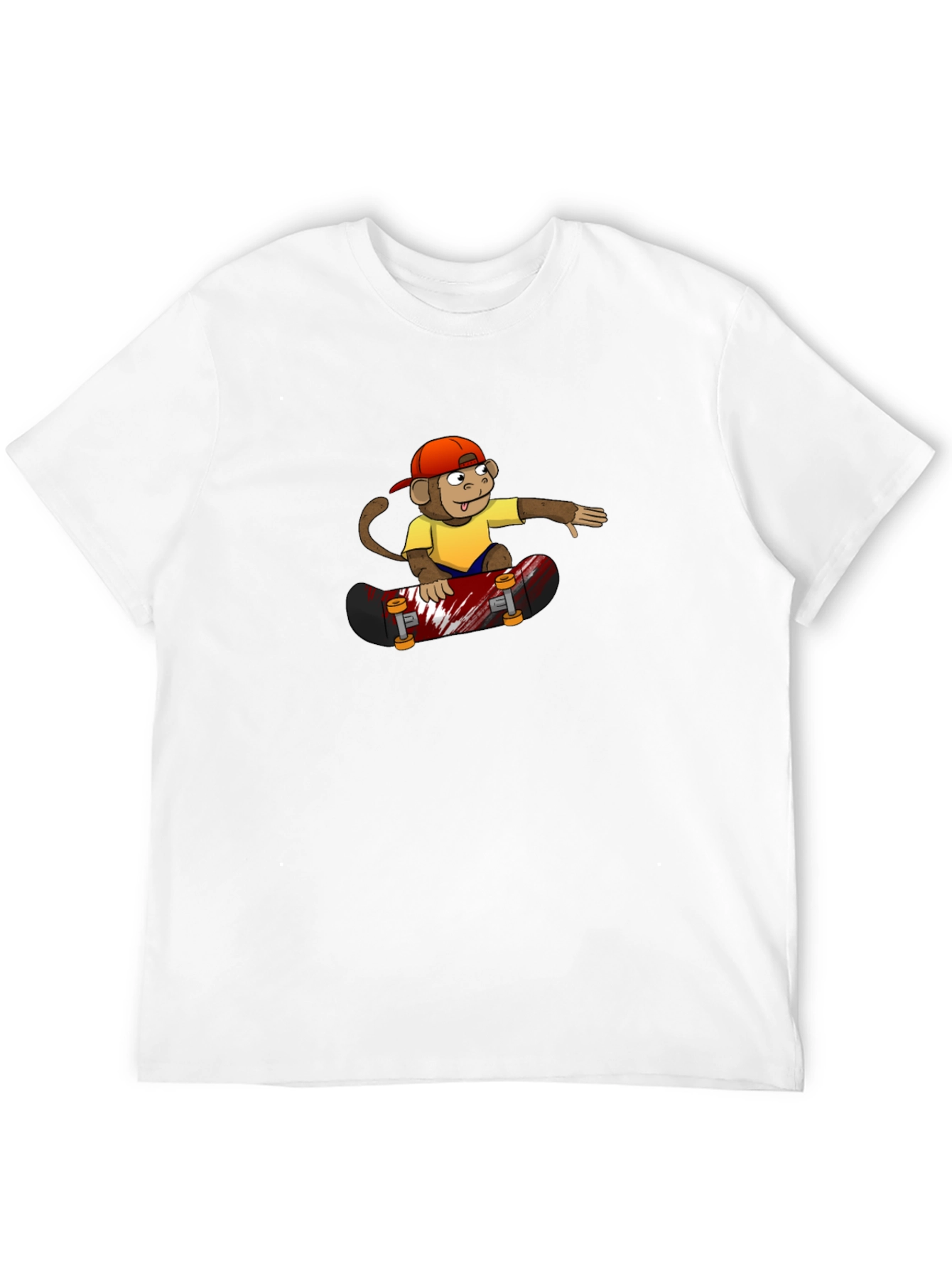 Monkey Skateboarder Black T-Shirt - Cool Graphic Tee