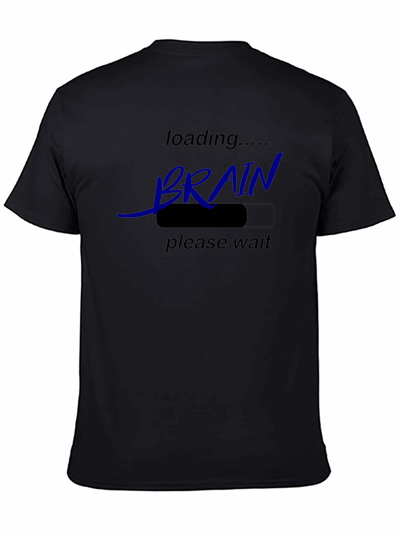 Loading Brain Graphic Tee - Black Cotton T-Shirt
