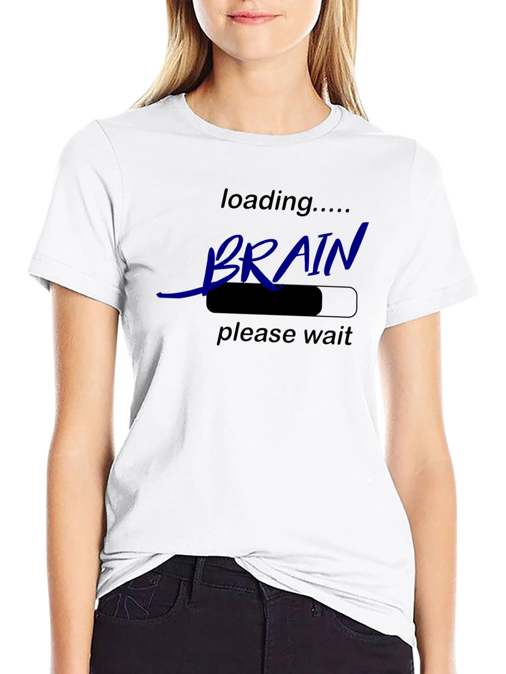 Loading Brain Graphic Tee - Black Cotton T-Shirt