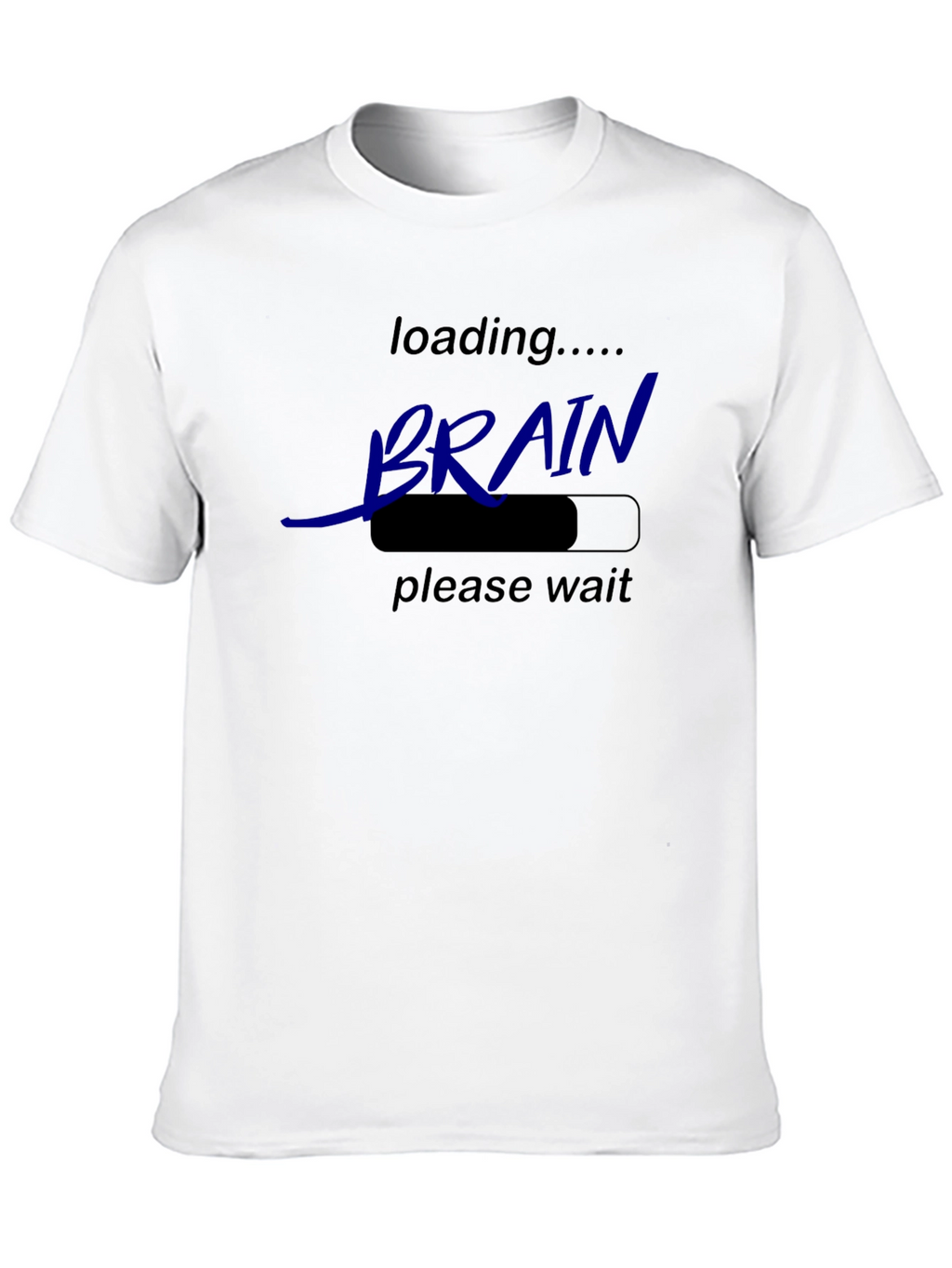 Loading Brain Graphic Tee - Black Cotton T-Shirt