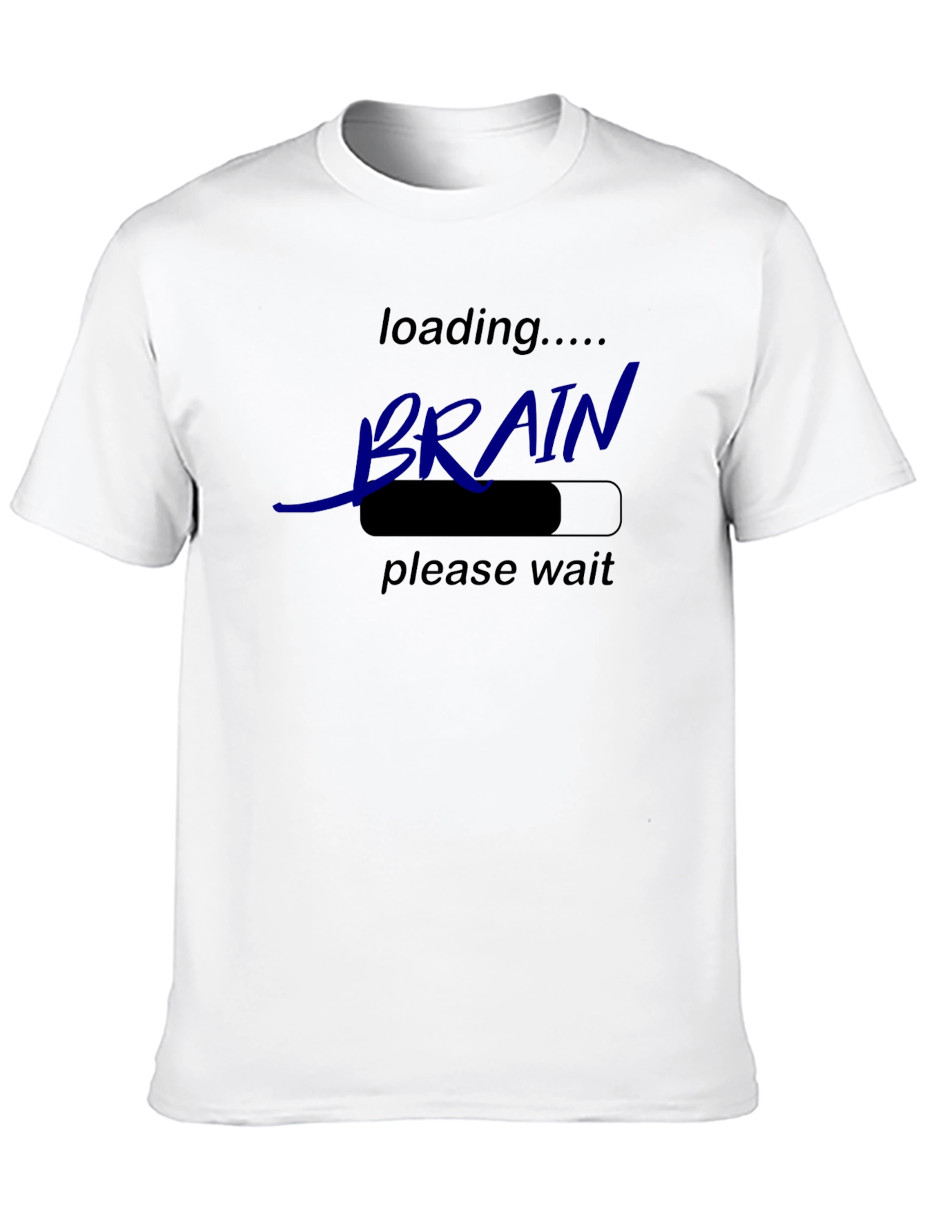 Loading Brain Graphic Tee - Black Cotton T-Shirt