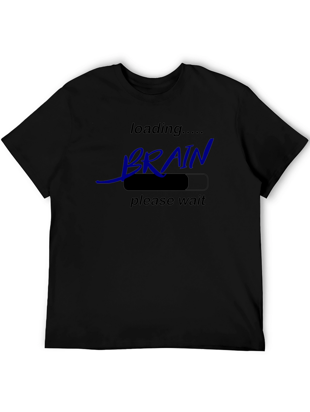 Loading Brain Graphic Tee - Black Cotton T-Shirt