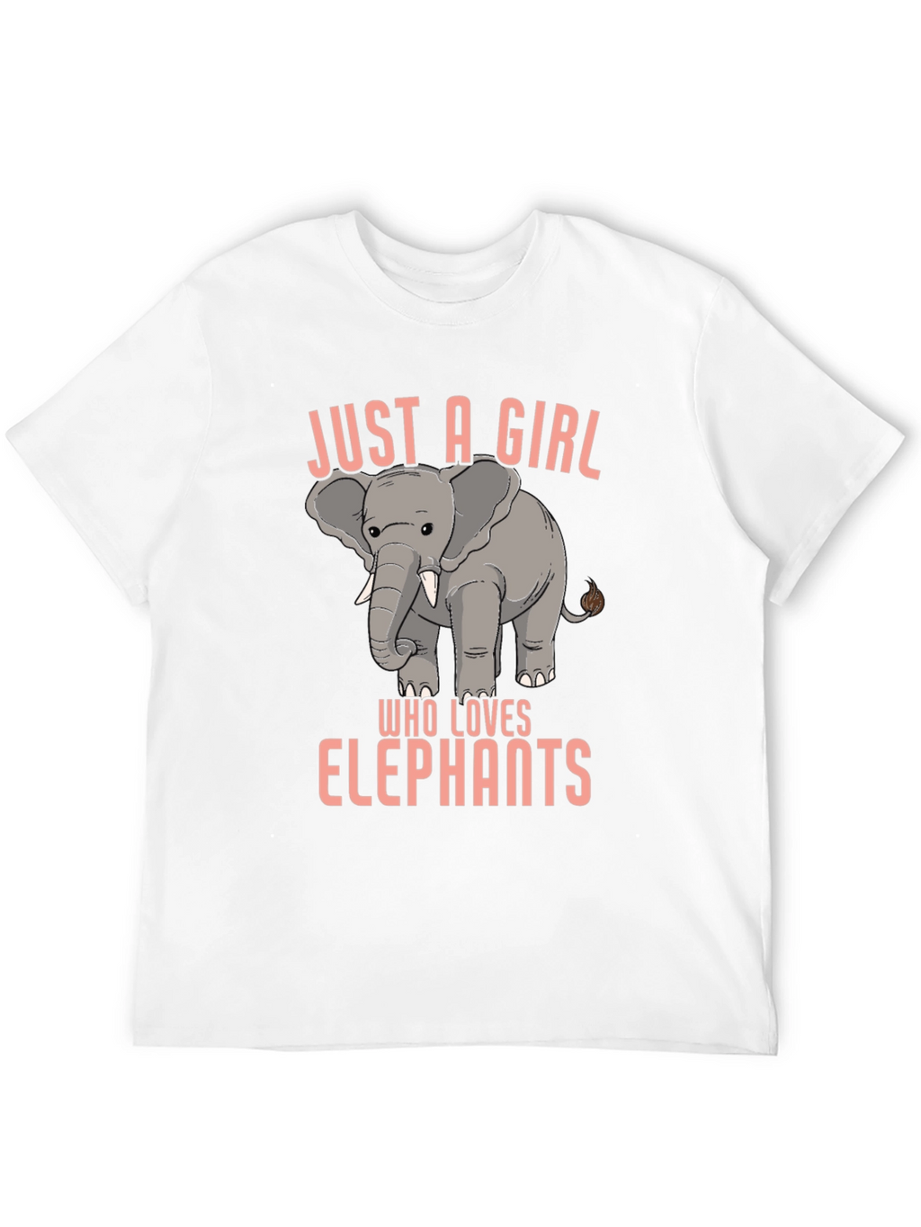 Just a Girl Who Loves Elephants Black T-Shirt
