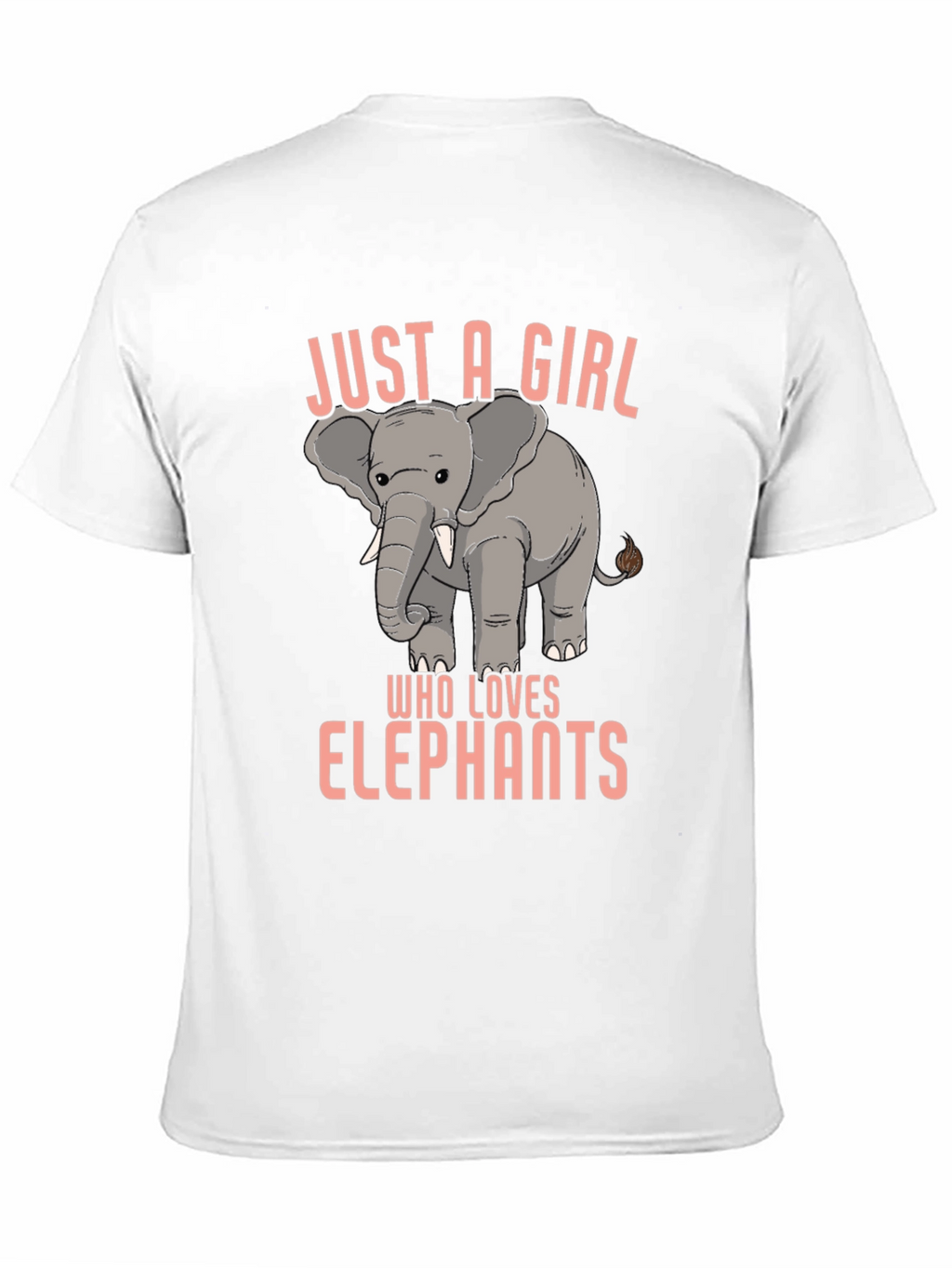 Just a Girl Who Loves Elephants Black T-Shirt