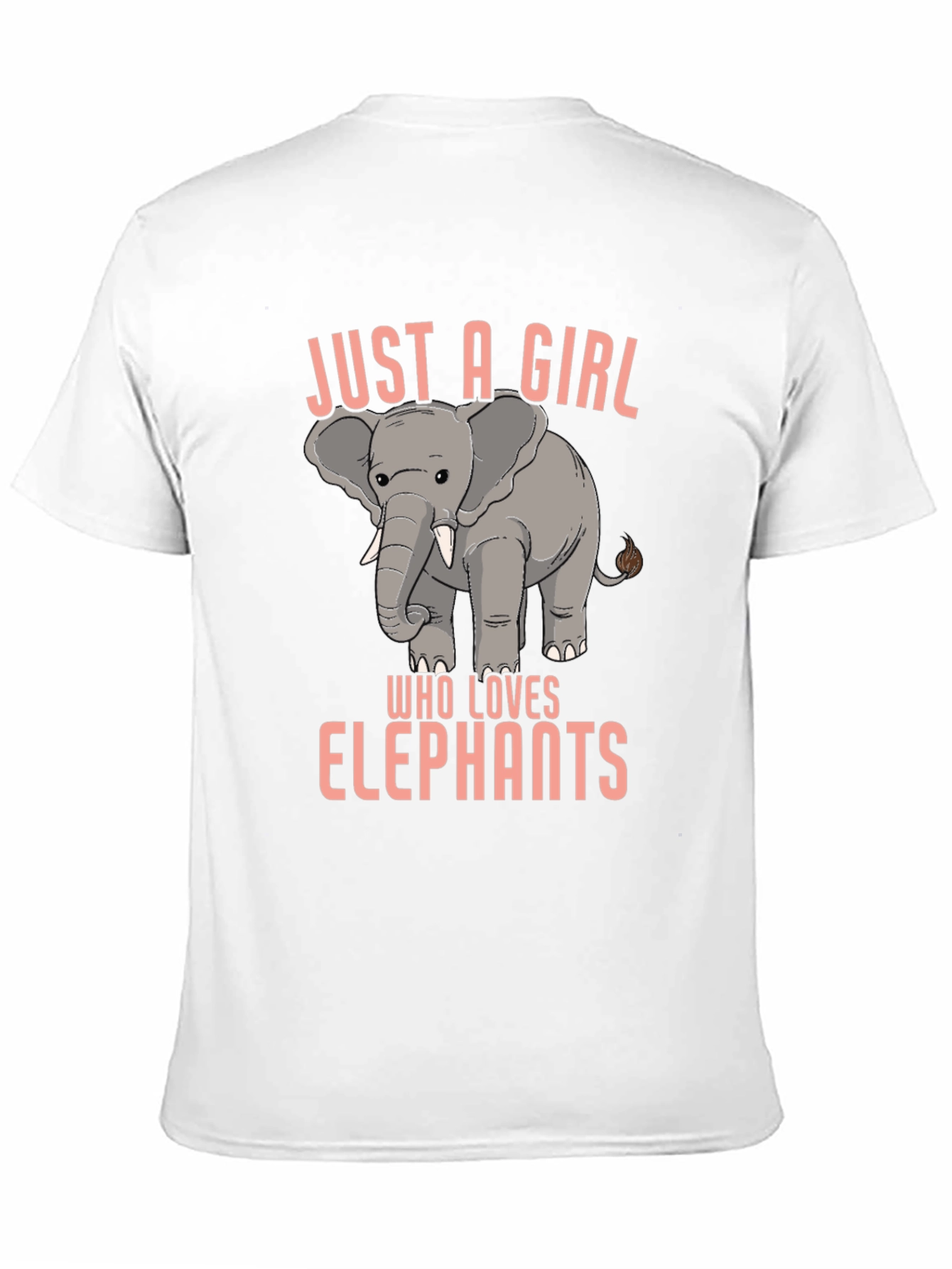 Just a Girl Who Loves Elephants Black T-Shirt